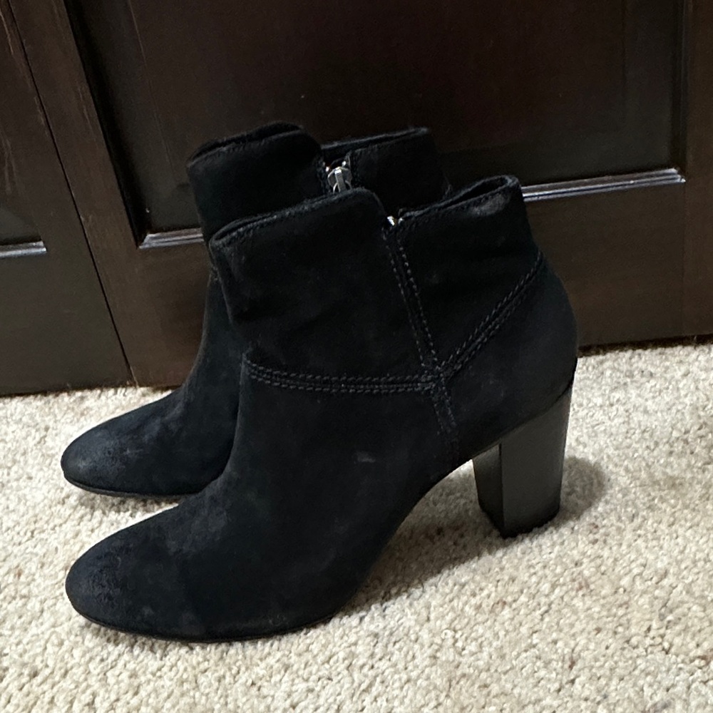 Johnston & Murphy Black Suede Ankle Booties
